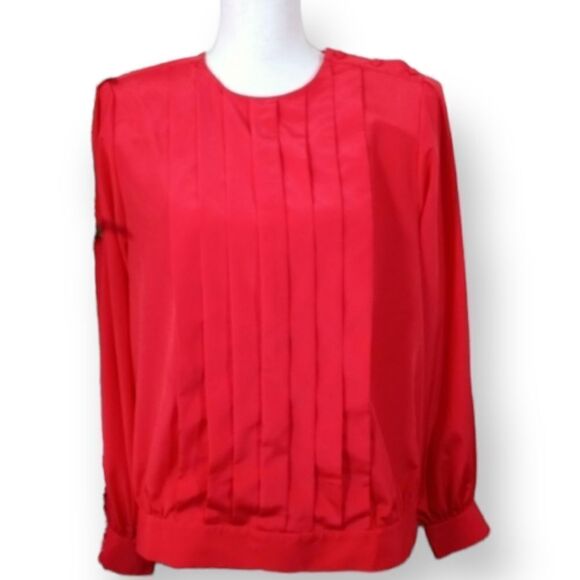 JOSEPHINE Tops - JOSEPHINE VINTAGE RED BLOUSE SZ.10 EUC